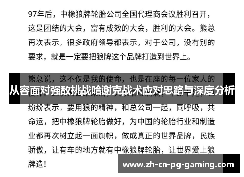 从容面对强敌挑战哈谢克战术应对思路与深度分析